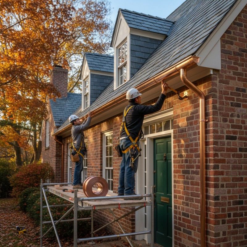 Copper Downspout Installation in Clarksville, TN