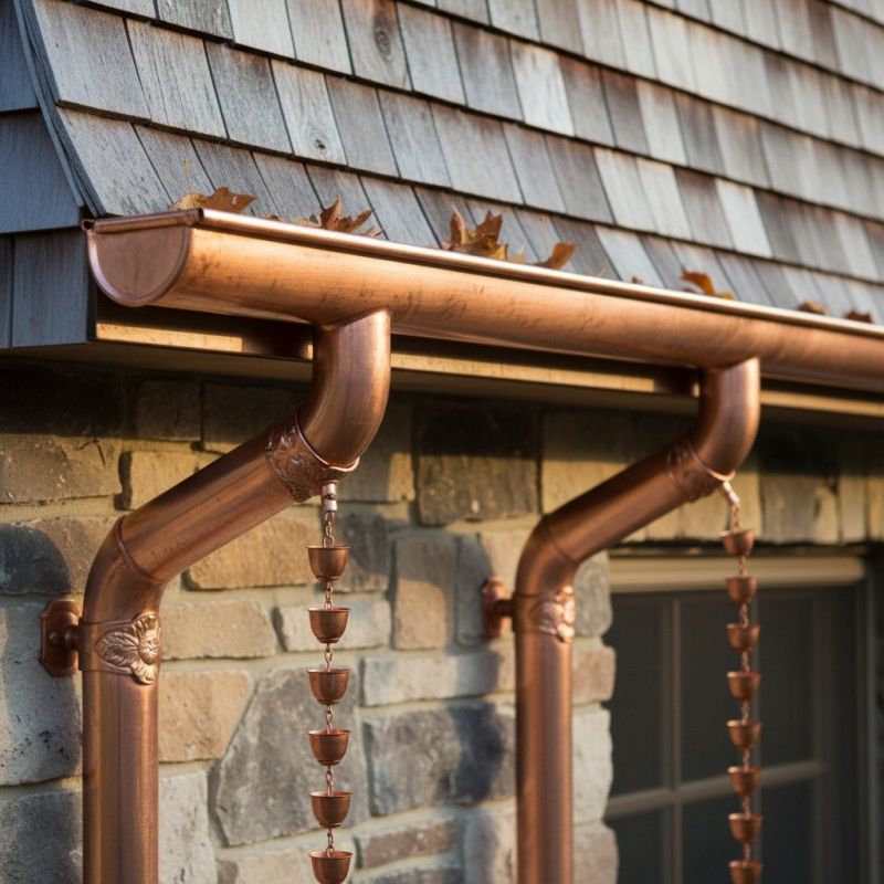 Copper Downspout Installation in Clarksville, TN