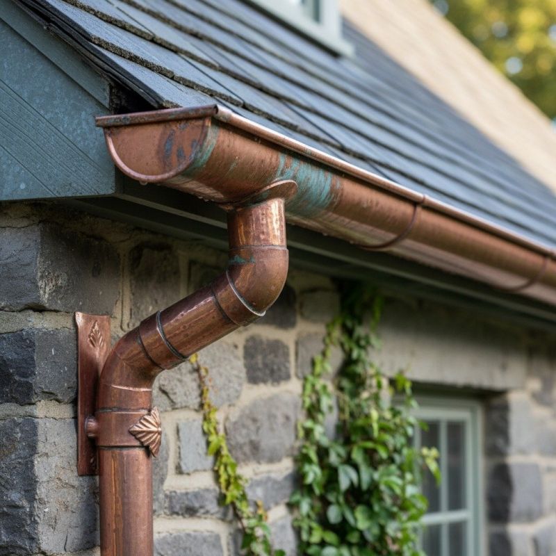 Copper Downspout Installation in Mcdonough, GA