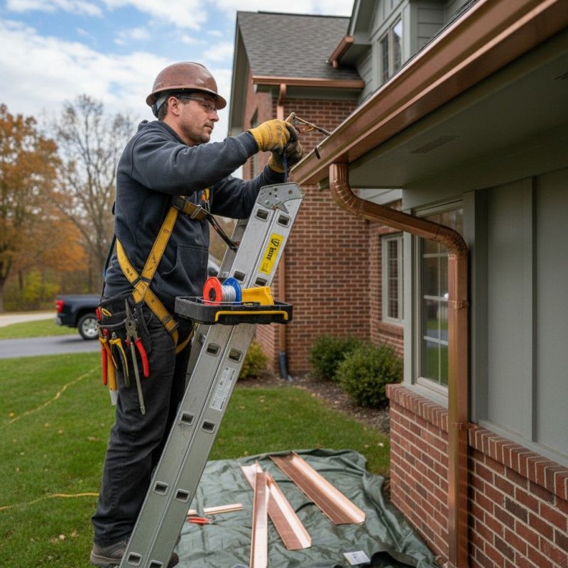 Copper Downspout Replacement in Mcdonough, GA