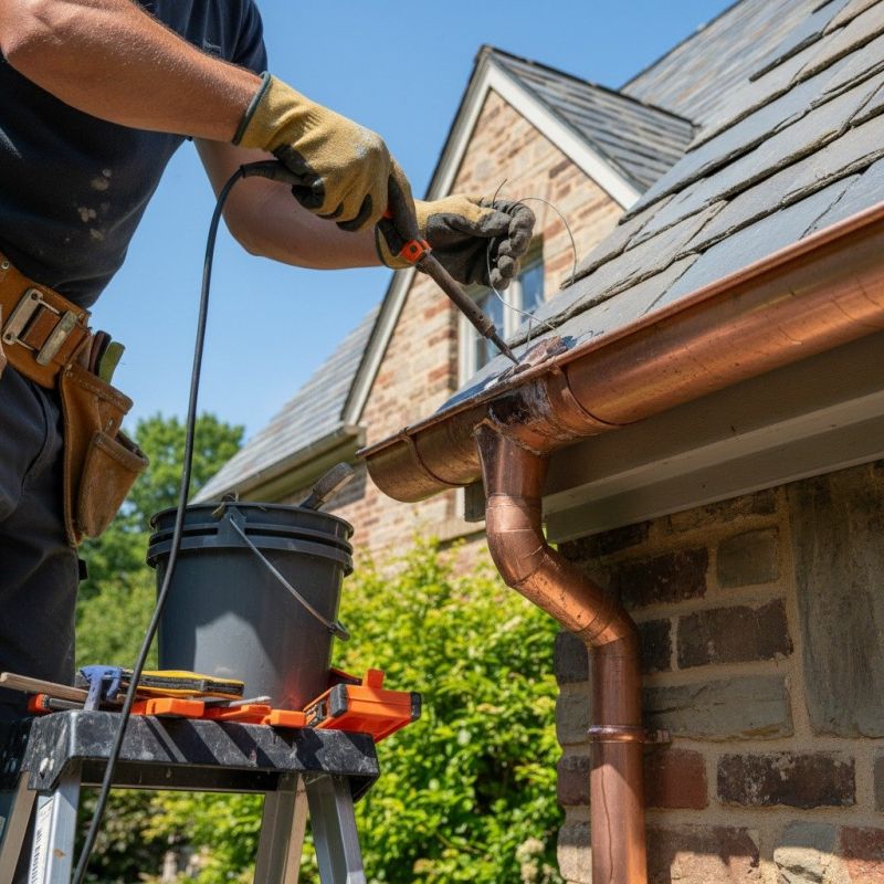 Copper Downspout Replacement in Mcdonough, GA