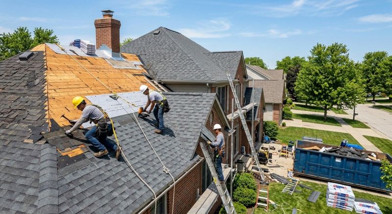 Damaged Roof Replacement in Framingham, MA