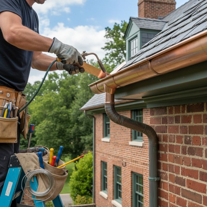 Copper Gutter Repair in Mcdonough, GA